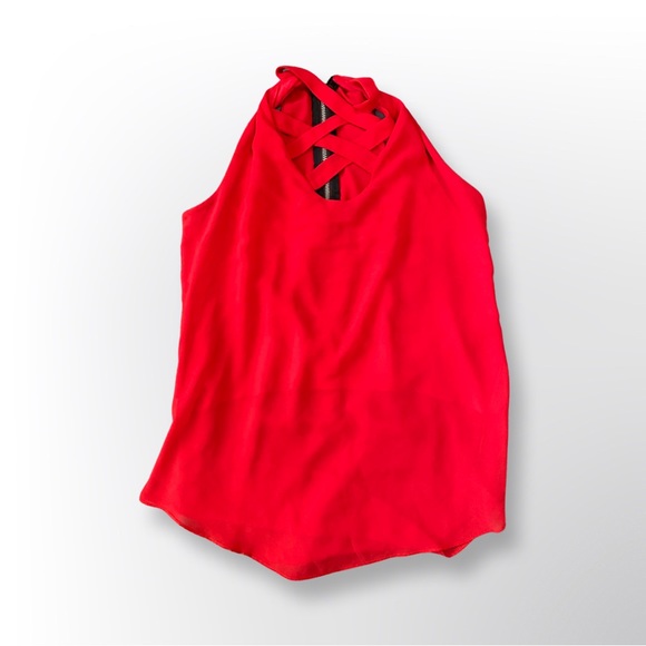 Red Sleeveless Blouse, Small - Picture 1 of 7